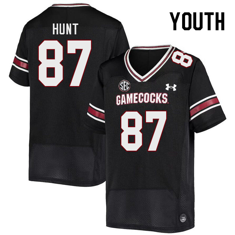 Youth #87 Brady Hunt South Carolina Gamecocks College Football Jerseys Stitched-Black